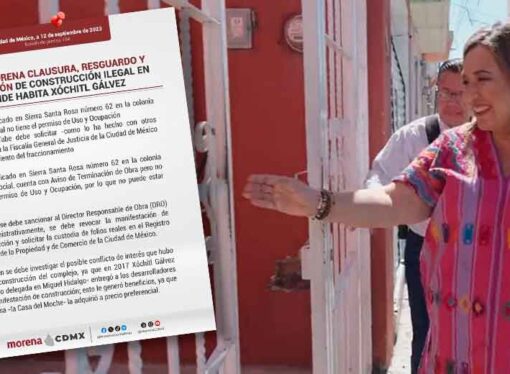 Morena denuncia casa de Xóchitl Gálvez por ‘construcción ilegal’