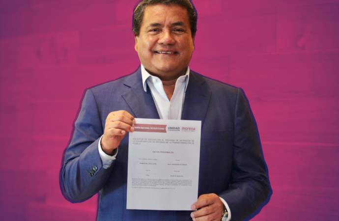 Julio Huerta ‘madrugó’ para ser el primer registro de Morena en Puebla