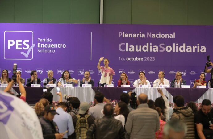 PES acobija a Claudia Sheinbaum en su Plenaria Nacional