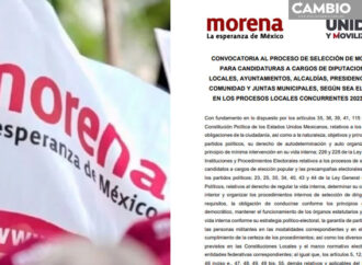 Morena lanza convocatoria para cargos locales