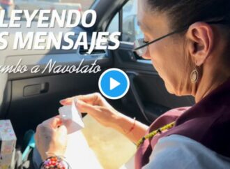 Claudia Sheinbaum lee cartas de sus seguidores