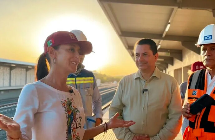 Promete Claudia Sheinbaum ampliar el Tren Maya hasta Puerto Progreso