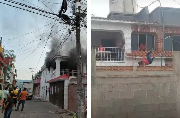 Incendian sede electoral en San Fernando, Chiapas; consejera cae de un segundo piso