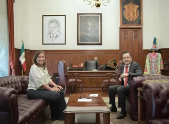 Rocío Nahle se reúne con el gobernador Cuitláhuac García