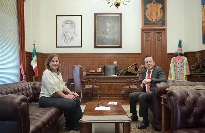 Rocío Nahle se reúne con el gobernador Cuitláhuac García