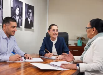 Se reúnen Sheinbaum, Rosa Icela y Harfuch en casa de transición