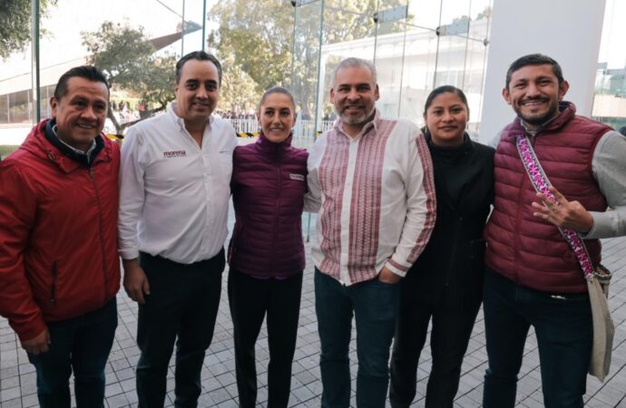 Claudia Sheinbaum se reúne con el gobernador de Michoacán
