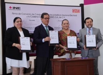 Firman convenio INE y Oxxo para promover el voto