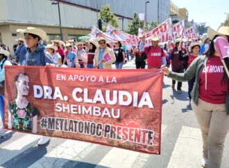 Morenistas de todo México llegan al Zócalo para apoyar a Claudia