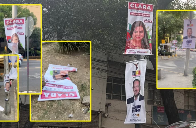 Morena acusa a Taboada de retirar propaganda de Brugada